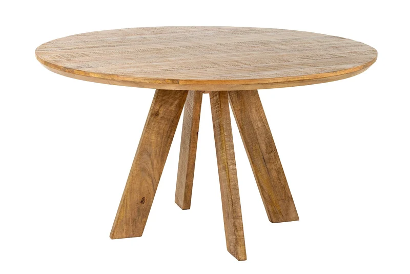 Table à manger ronde ART WOOD 140cm en manguier massif marron