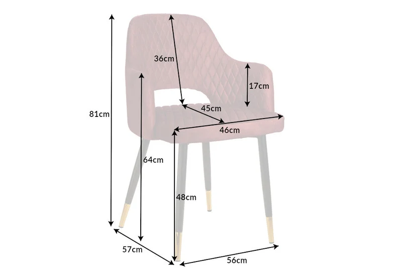 Lot de 2x chaises élégante PARIS en velours rouge, surpiqûres décoratives, embouts dorés, design rétro, avec accoudoirs