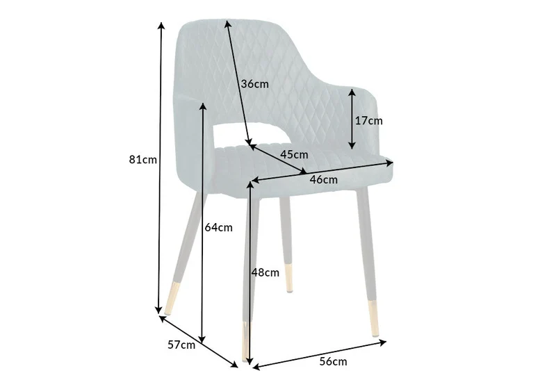 Lot de 2x chaises élégante PARIS en velours pétrole, surpiqûres décoratives, embouts dorés, design rétro, avec accoudoirs