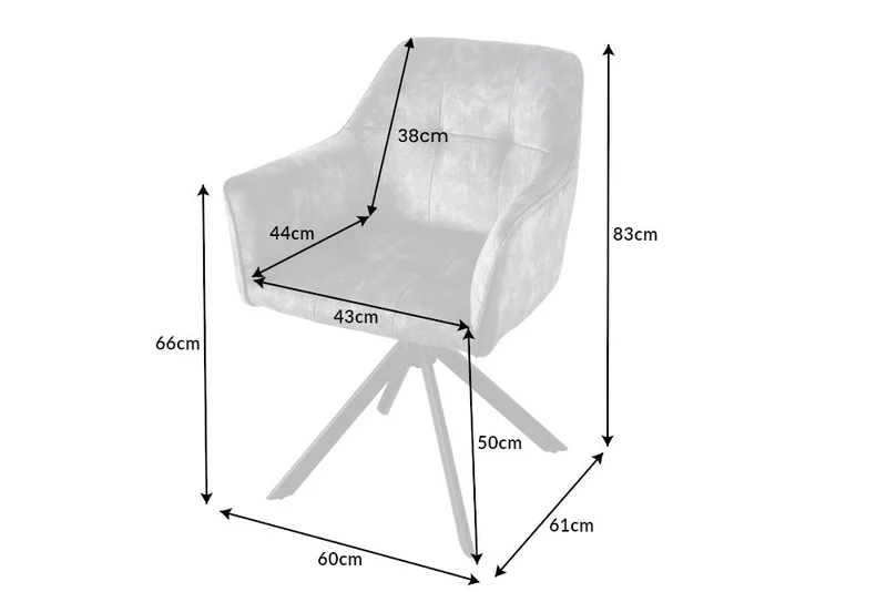 Lot de 2x chaises design LOFT en velours vert pivotante structure métal noir avec accoudoirs