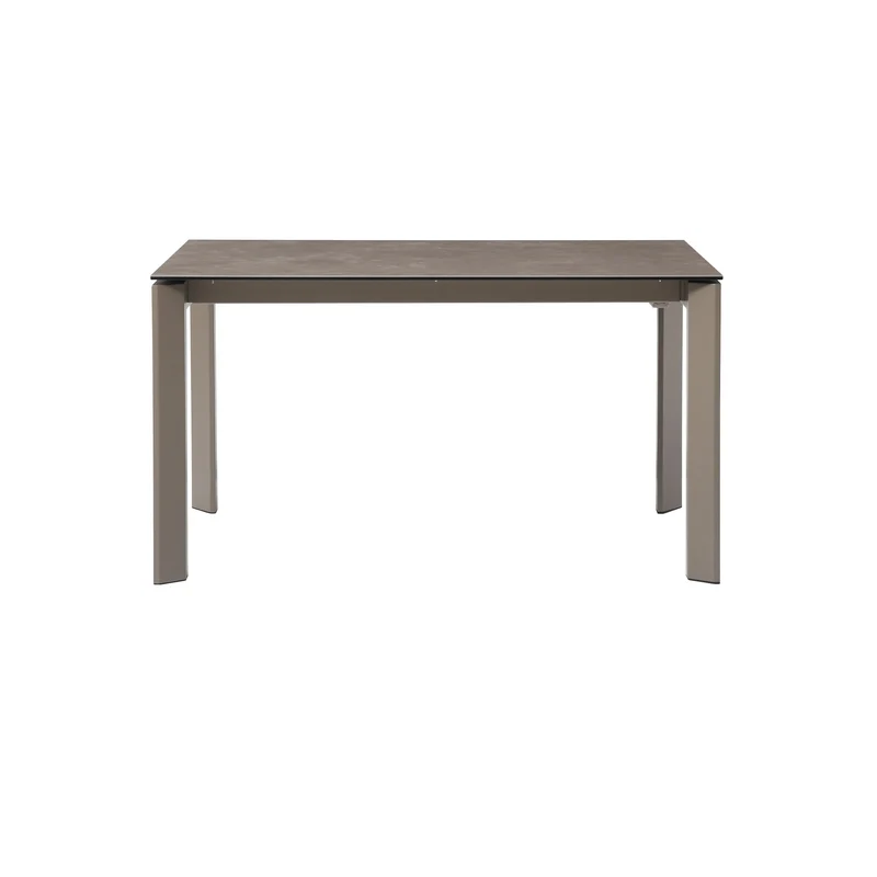 Table repas en céramique gris 140 cm avec allonge