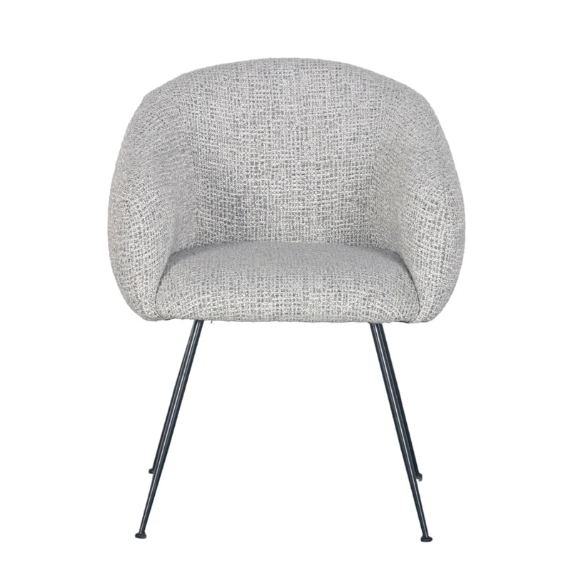 Fauteuil en tissu gris clair VADIM