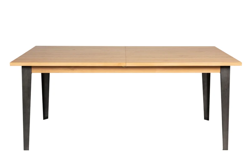 Table repas 180cm en placage chêne avec allonge intégrée 50 cm