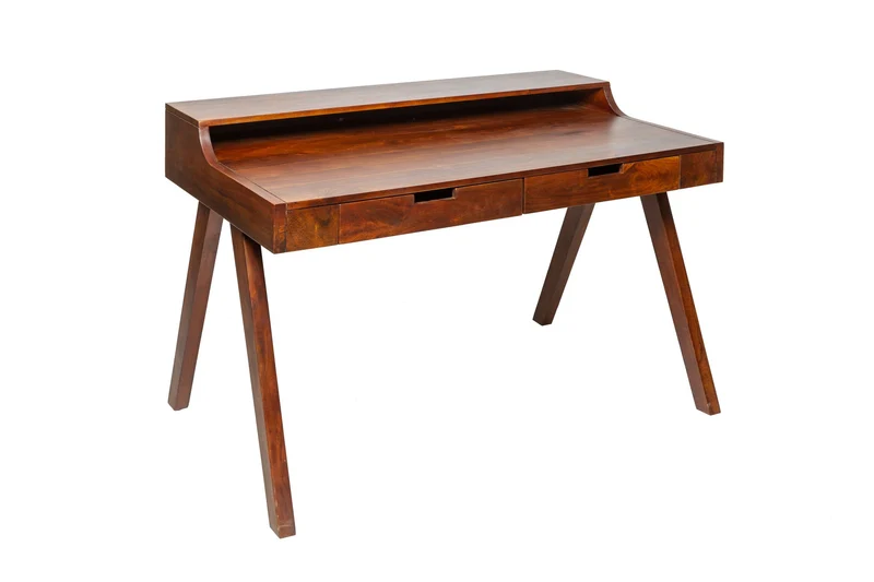 Secrétaire massif MONSOON 120cm bureau en acacia finition frappante