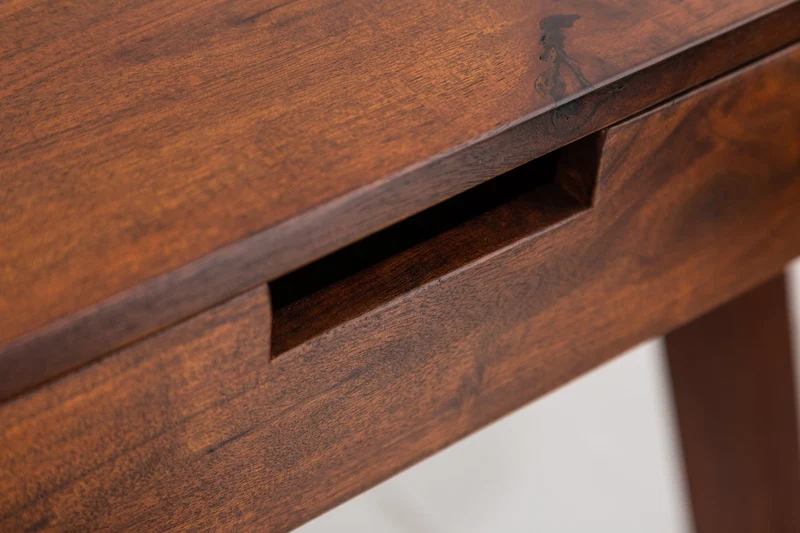 Secrétaire massif MONSOON 120cm bureau en acacia finition frappante