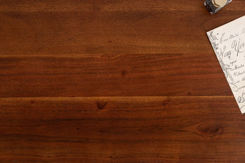 Secrétaire massif MONSOON 120cm bureau en acacia finition frappante