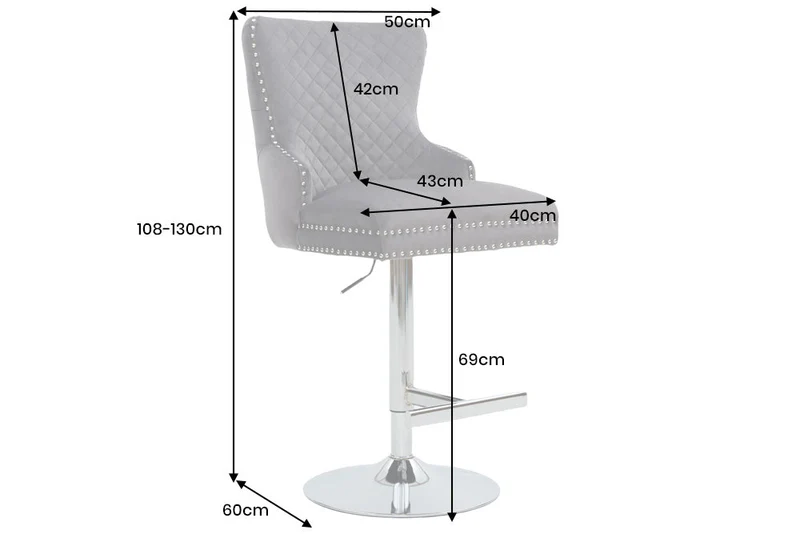 Lot de 2x chaises baroque CASTLE DELUXE velours beige acier inoxydable doré avec rivets décoratifs tête de lion