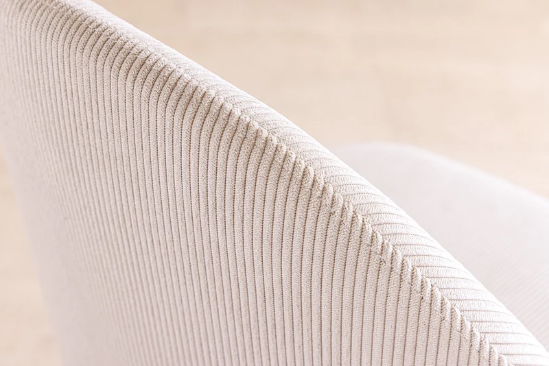 Lot de 2x chaises rétro MIA CASA beige cordon champagne or métal brossé