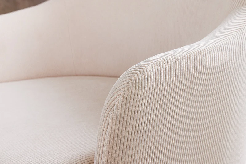 Lot de 2x chaises avec accoudoirs EXTRAVAGANCIA beige cordon métal brossé champagne or