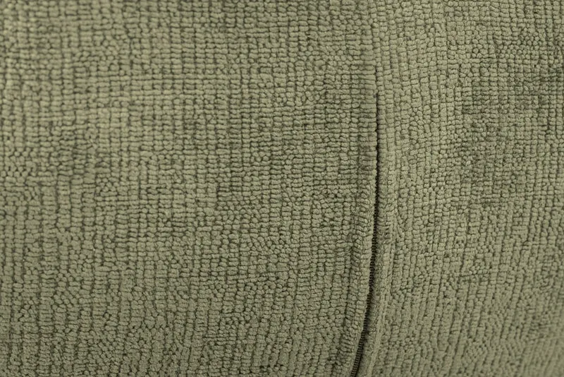 Lot de 2x chaises pivotante rétro UNIQUE chenille verte pieds en métal noir avec accoudoirs