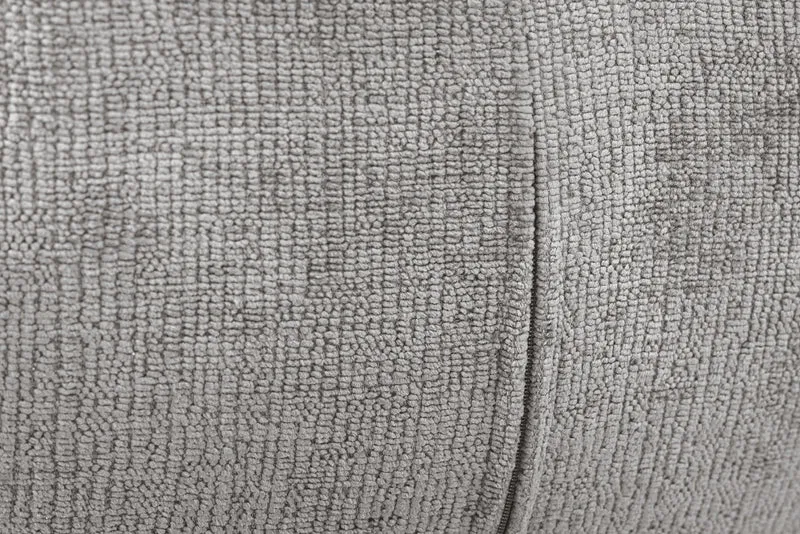 Lot de 2x chaises pivotante rétro UNIQUE chenille grise structure en métal noir avec accoudoirs