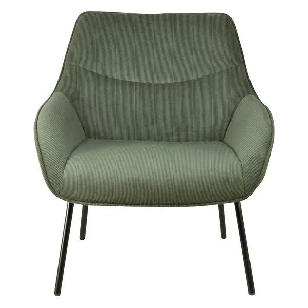 Fauteuil velours côtelé vert sapin