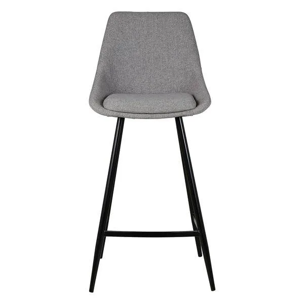 Chaise snack tissu gris clair