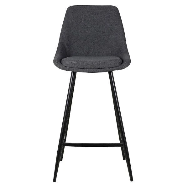 Chaise snack tissu gris foncé