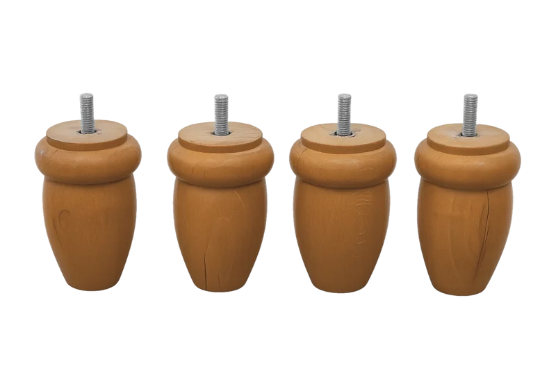 Jeu de 4 pieds bois bombés 9 cm - Kumo