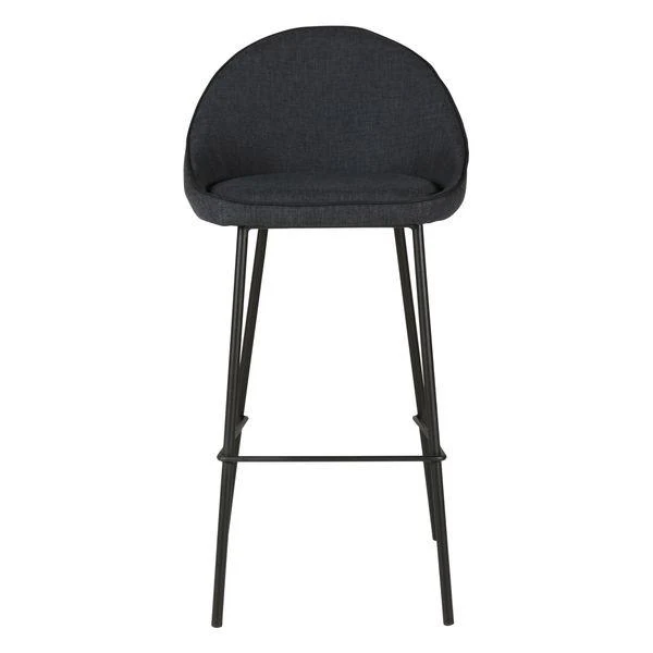 Chaise de bar tissu gris foncé