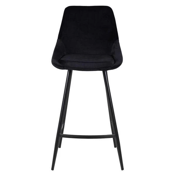 Chaise snack en velours noir