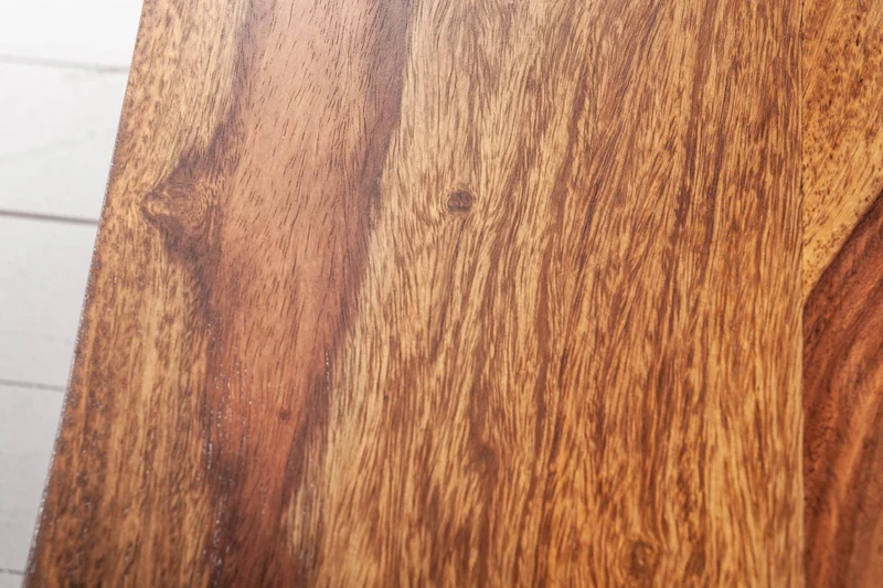 Table basse en bois massif RETRO 100cm marron finition pierre de Sheesham tiroirs fait main