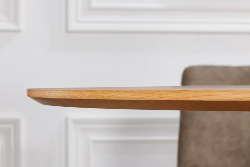 Table à manger ronde VALHALLA WOOD 140cm piètement pilier en chêne naturel