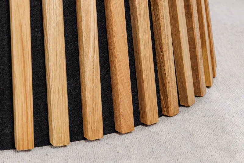 Table à manger ronde VALHALLA WOOD 140cm piètement pilier en chêne naturel