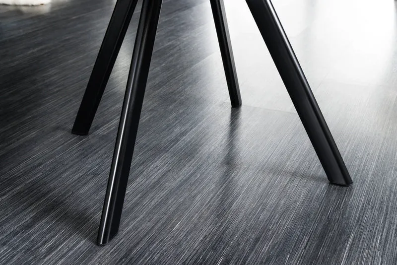 Fauteuil pivotant THE DUTCH COMFORT velours gris avec accoudoirs Design moderne