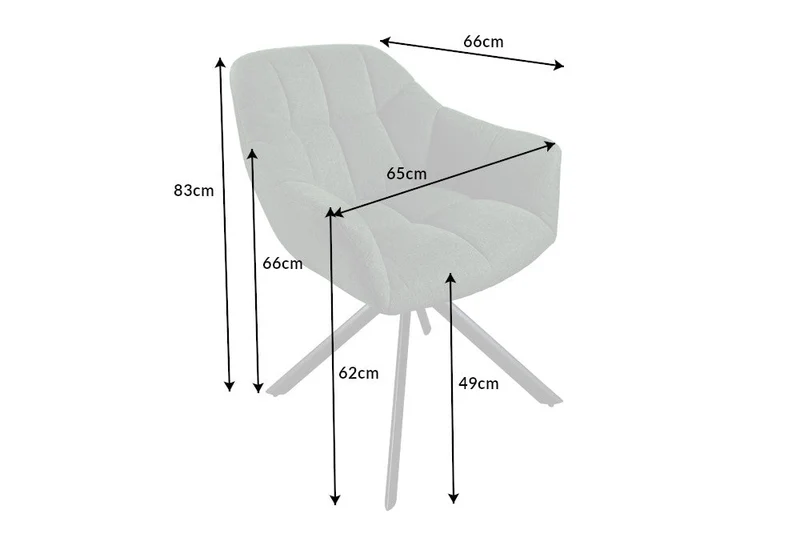 Lot de 2x fauteuils pivotant PAPILLON en tissu texturé vert foncé avec accoudoirs, coutures décoratives, structure noire