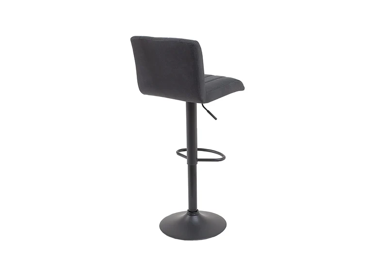 Tabouret de bar pivotant PORTLAND chaise de bar en microfibre gris vintage avec dossier réglable en hauteur