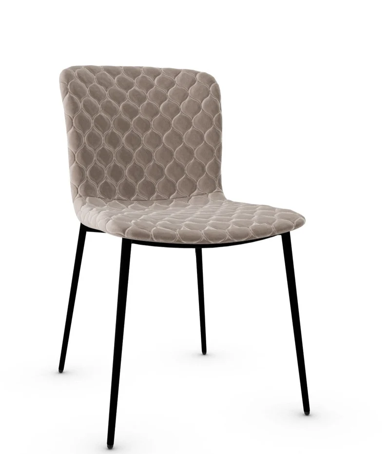 Chaise Calligaris - Love (Matelassé, Pieds en métal) CS1885-A