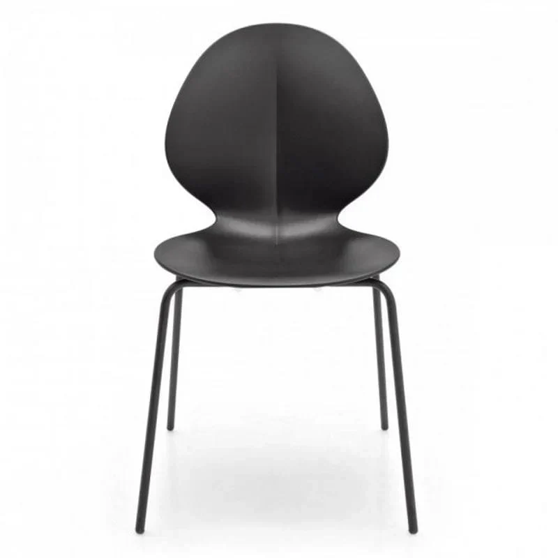 Chaise Calligaris - Basil (Noir Opaque, Pieds en métal) CS1359