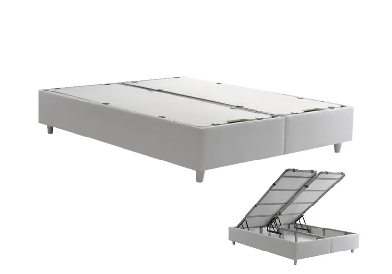Sommier lit coffre rangement blanc SMART
