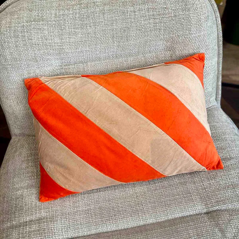 COUSSIN RAYURES ROUGE