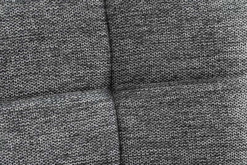 Fauteuil moderne SCANDINAVIA tissu structuré gris pieds en bois massif avec accoudoirs