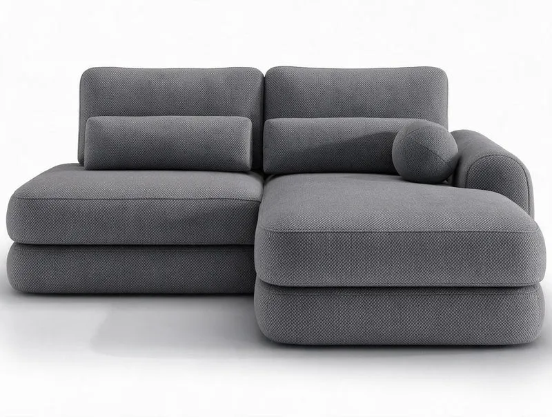 Canapé d'angle convertible design WAGRAM avec coffre de rangement