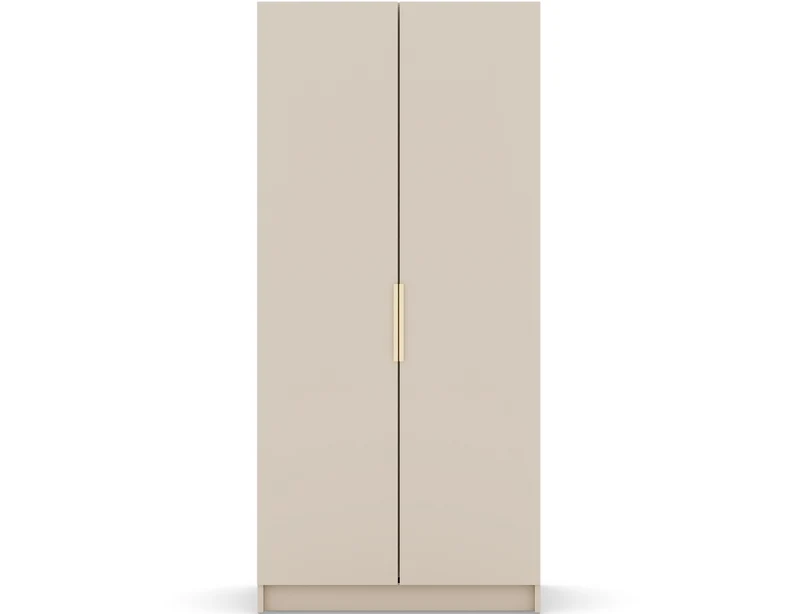 Armoire dressing Léana 100 cm – 2 portes, penderie, étagères, avec ou sans miroir