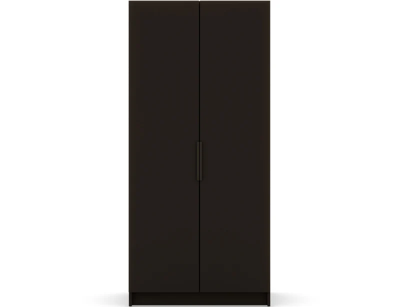 Armoire dressing Léana 100 cm – 2 portes, penderie, étagères, avec ou sans miroir