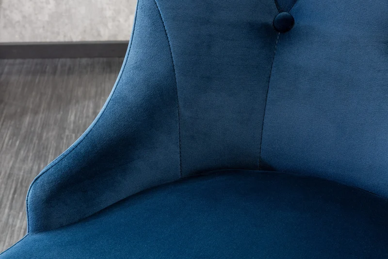 Lot de 2x chaises design MODERNE BAROQUE velours bleu roi avec tête de lion argentée
