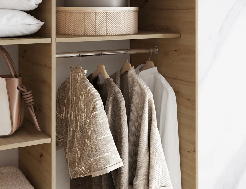 Armoire Dressing Coulissante 120 / 180 cm avec Miroir – Décor Chêne Artisan & Façades Lattes Modernes - LIGNARO