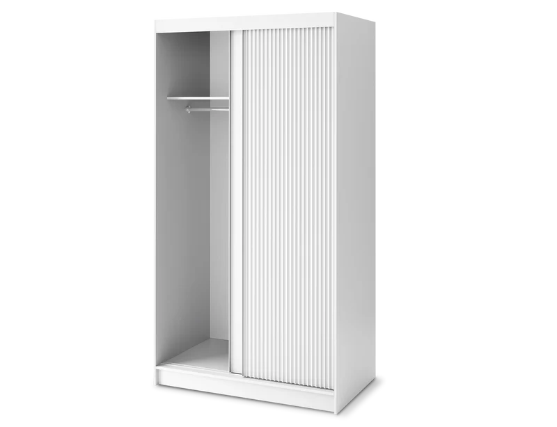 Armoire Dressing Coulissante 120 & 180 cm – Noir ou Blanc – Miroir Optionnel - RAVENTO