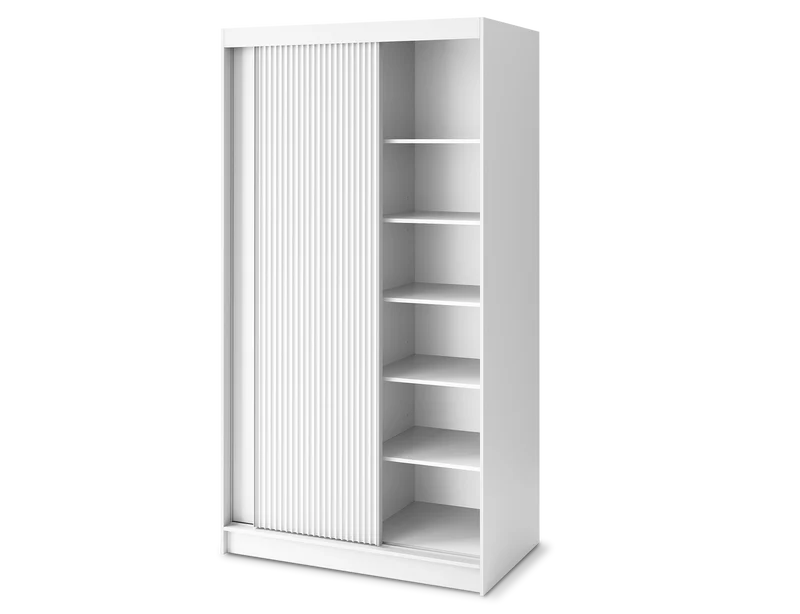 Armoire Dressing Coulissante 120 & 180 cm – Noir ou Blanc – Miroir Optionnel - RAVENTO