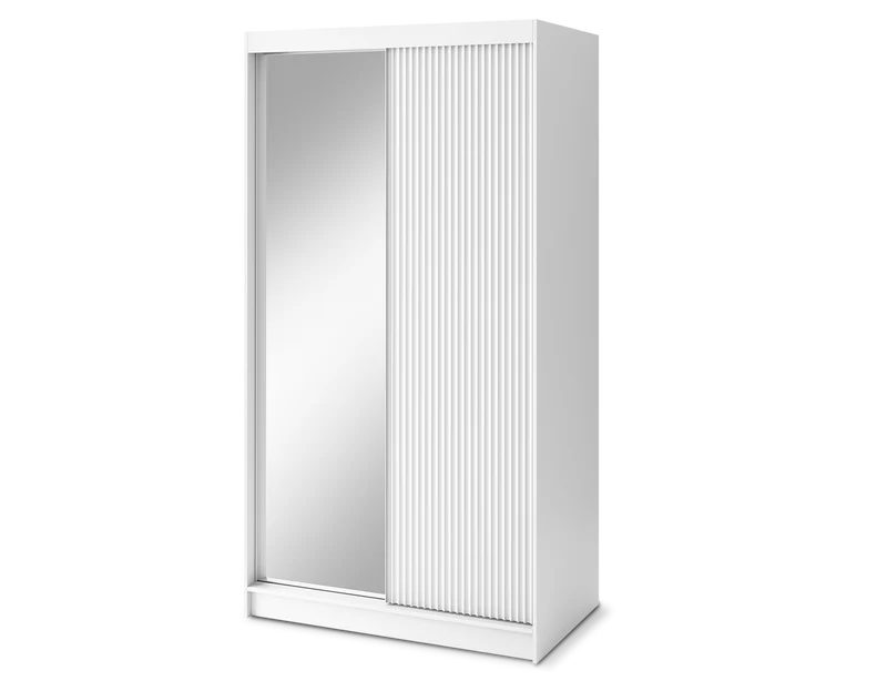 Armoire Dressing Coulissante 120 & 180 cm – Noir ou Blanc – Miroir Optionnel - RAVENTO