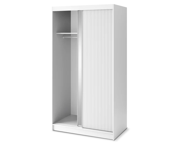 Armoire Dressing Coulissante 120 & 180 cm – Noir ou Blanc – Miroir Optionnel - RAVENTO
