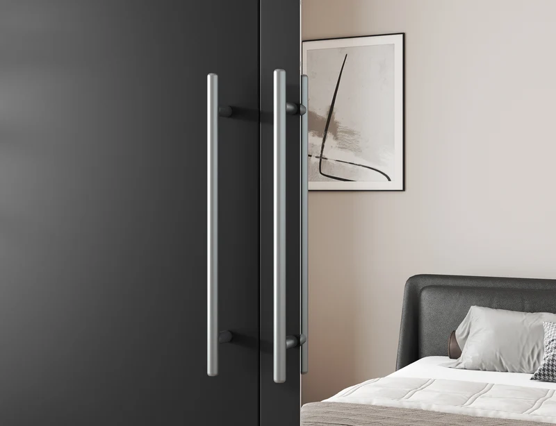 Armoire Dressing 2 Portes 120 cm – Design Moderne + Grand Rangement – Miroir Optionnel - NORVIA