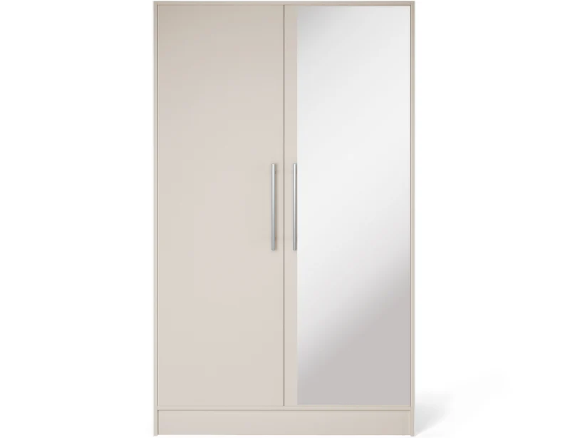 Armoire Dressing 2 Portes 120 cm – Design Moderne + Grand Rangement – Miroir Optionnel - NORVIA