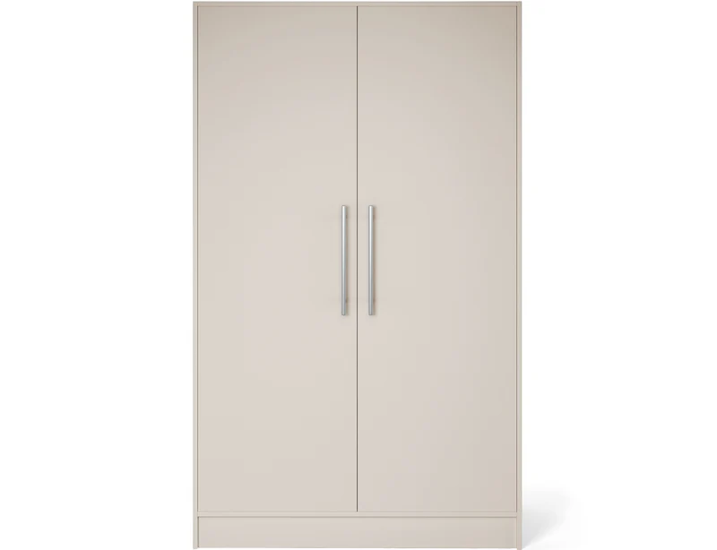 Armoire Dressing 2 Portes 120 cm – Design Moderne + Grand Rangement – Miroir Optionnel - NORVIA