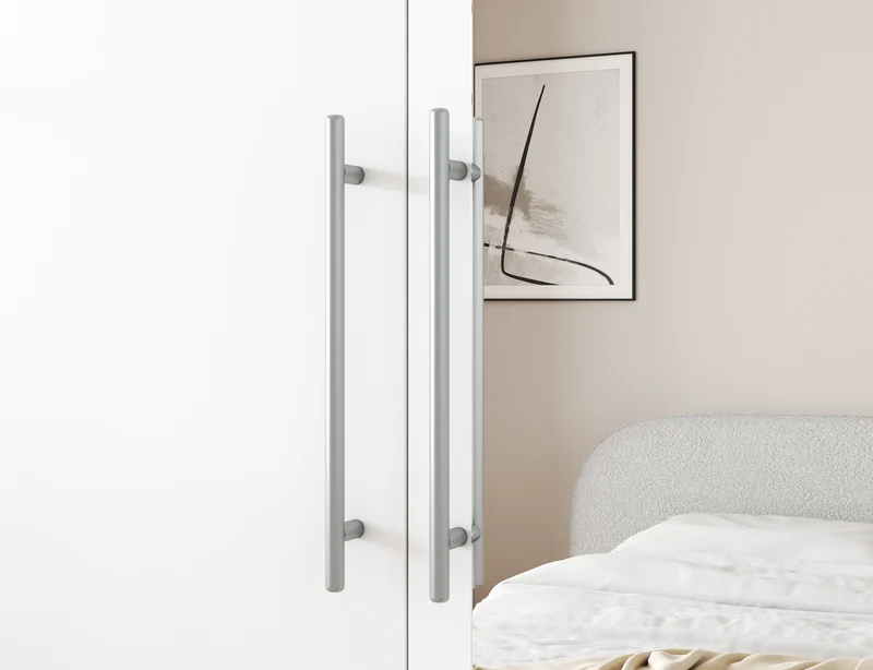 Armoire Dressing 2 Portes 120 cm – Design Moderne + Grand Rangement – Miroir Optionnel - NORVIA