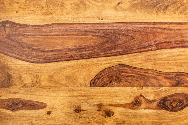 Table basse en bois précieux massif GIANT 45cm finition pierre de Sheesham marron avec étagère