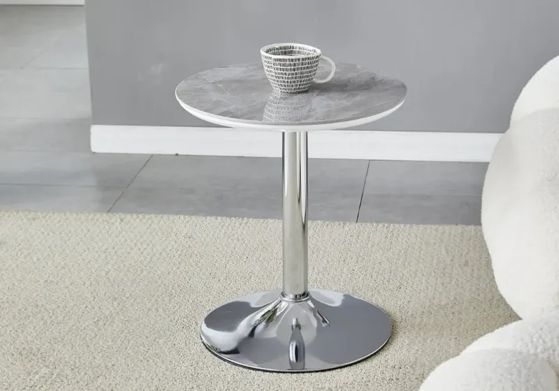 Petite table céramique marbre gris - Boye
