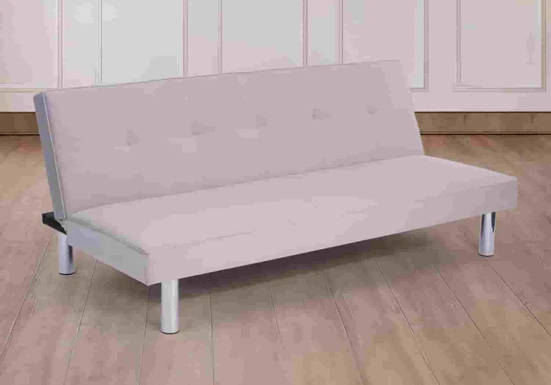 Banc convertible gris chromé - Antha
