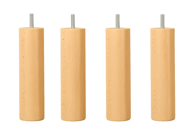 Jeu de 4 pieds en bois naturel 15 cm - Ebac