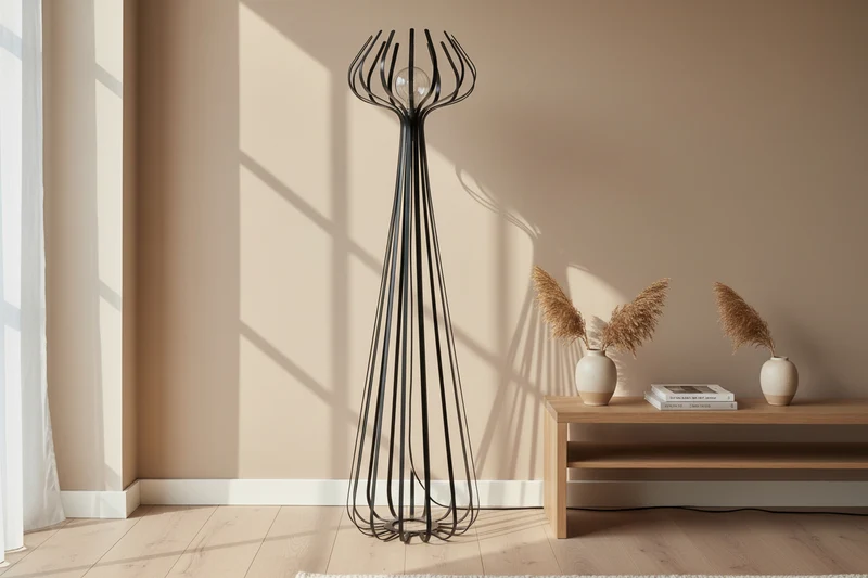 Lampadaire de salon noir - Bulbana